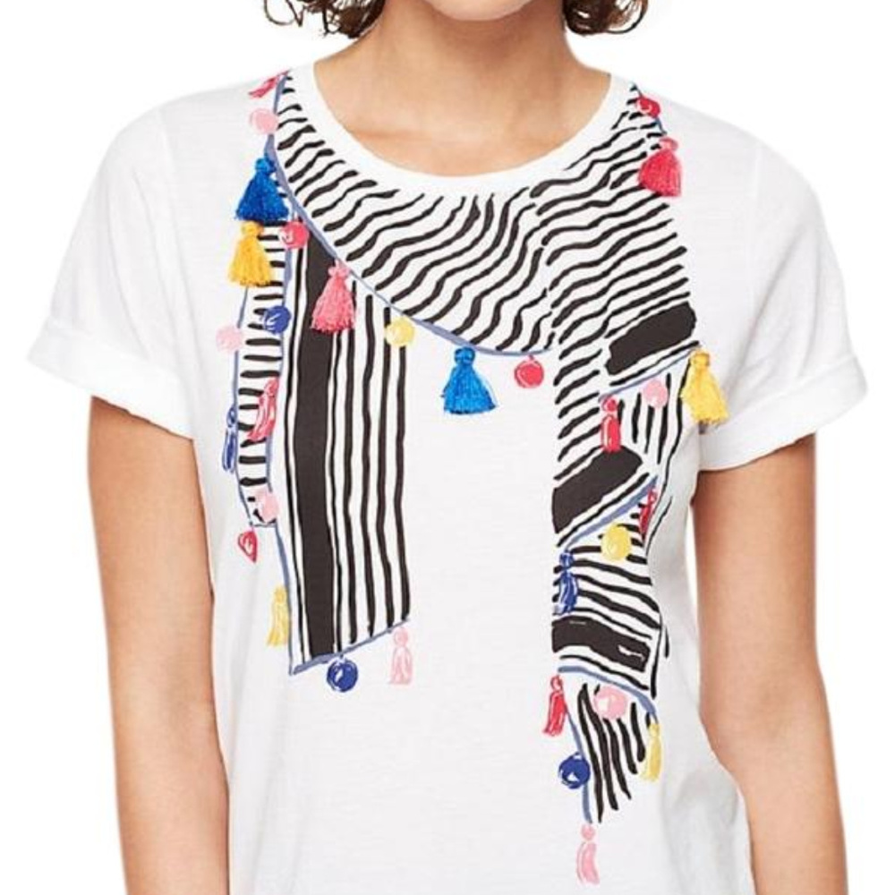 *SOLD* Berber Stripe Scart Tassle Tee *NWT*